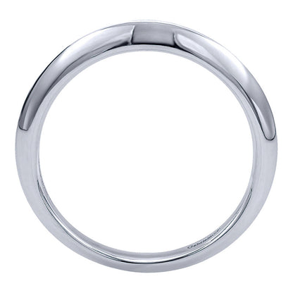 Wedding Band 14k White Gold Straight