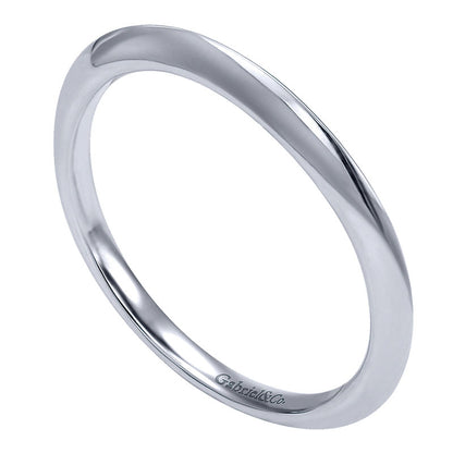 Wedding Band 14k White Gold Straight