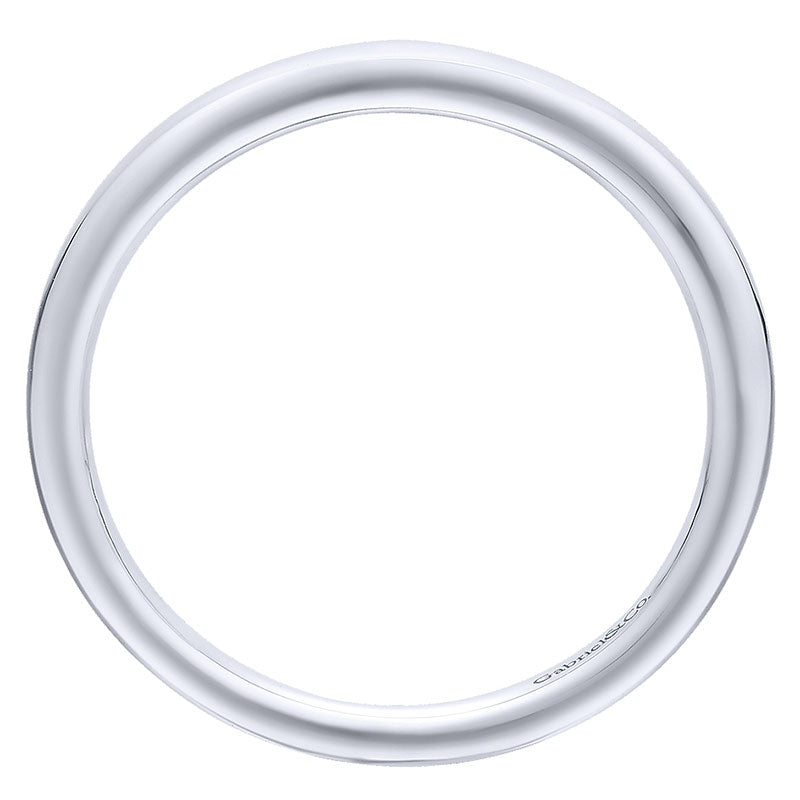 Wedding Band 14k White Gold Straight