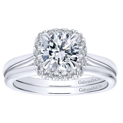 Wedding Band 14k White Gold Straight