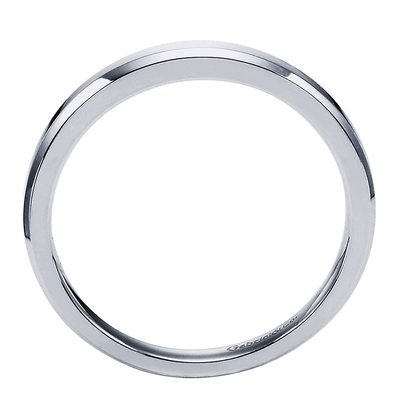Wedding Band 14k White Gold Straight