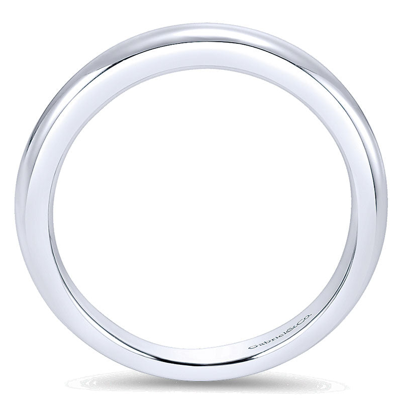 Wedding Band 14k White Gold Straight