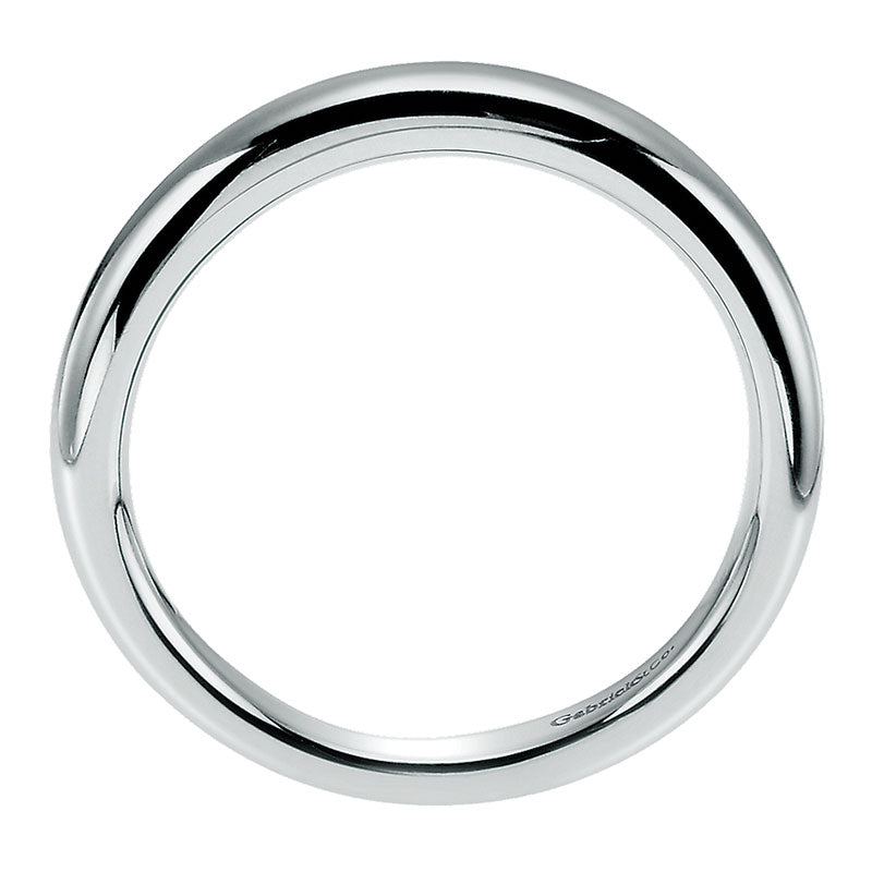 Wedding Band 14k White Gold Straight