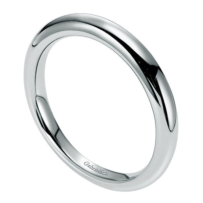Wedding Band 14k White Gold Straight