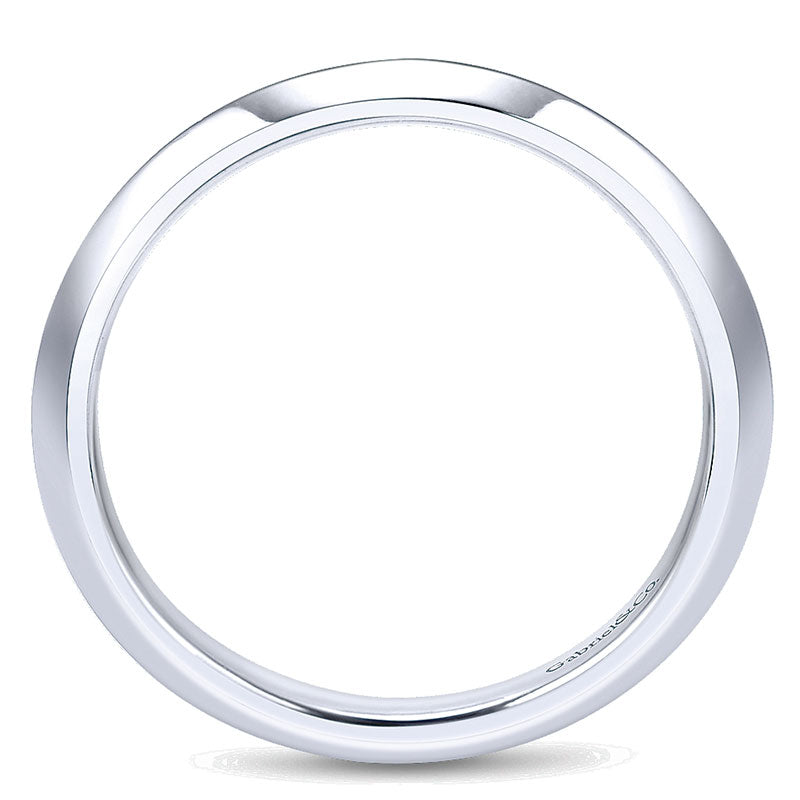 Wedding Band 14k White Gold Straight