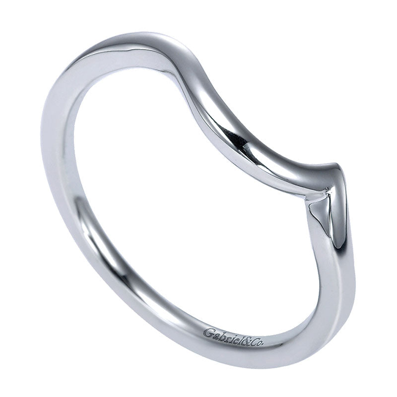 Wedding Band 14k White Gold Straight