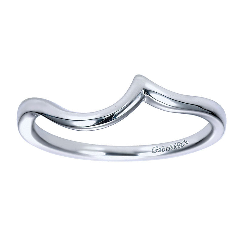 Wedding Band 14k White Gold Straight