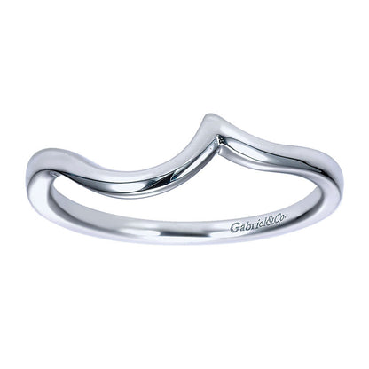 Wedding Band 14k White Gold Straight