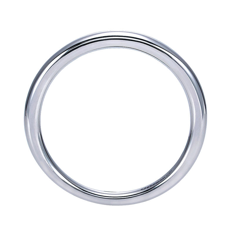 Wedding Band 14k White Gold Straight