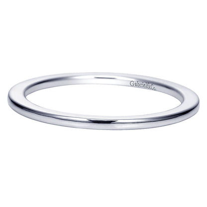 Wedding Band 14k White Gold Straight