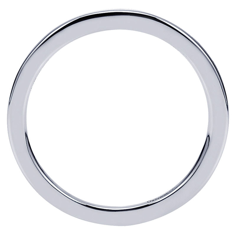 Wedding Band 14k White Gold Straight
