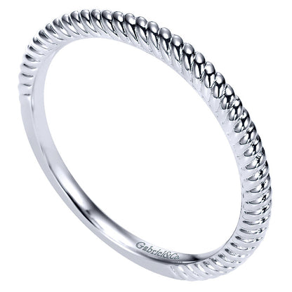 Wedding Band 14k White Gold Straight