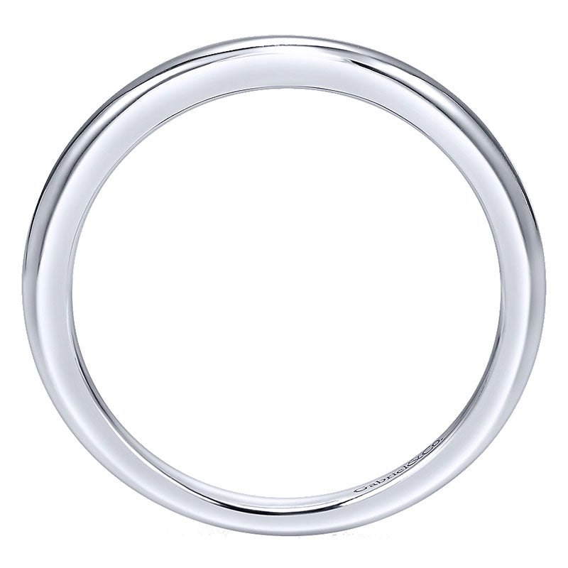 Wedding Band 14k White Gold Straight