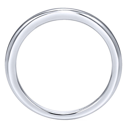 Wedding Band 14k White Gold Straight