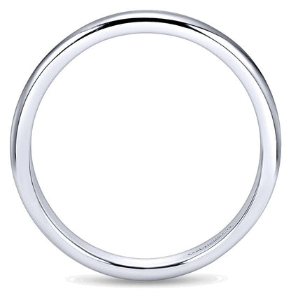 Wedding Band 14k White Gold Straight