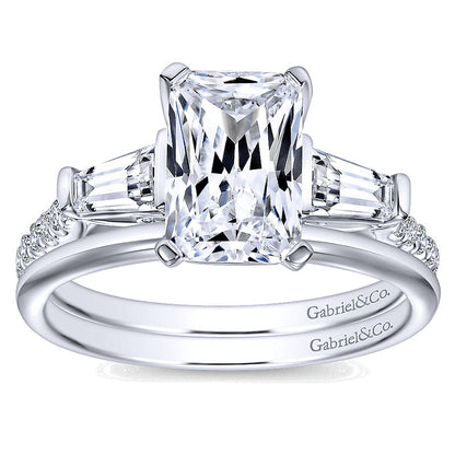 Wedding Band 14k White Gold Straight