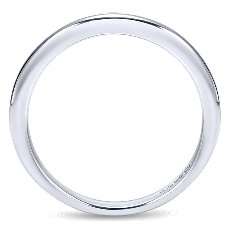 Wedding Band 14k White Gold Straight