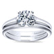 Wedding Band 14k White Gold Straight