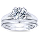 Wedding Band 14k White Gold Straight