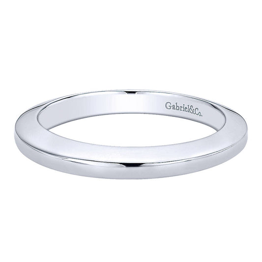 Wedding Band 14k White Gold Straight