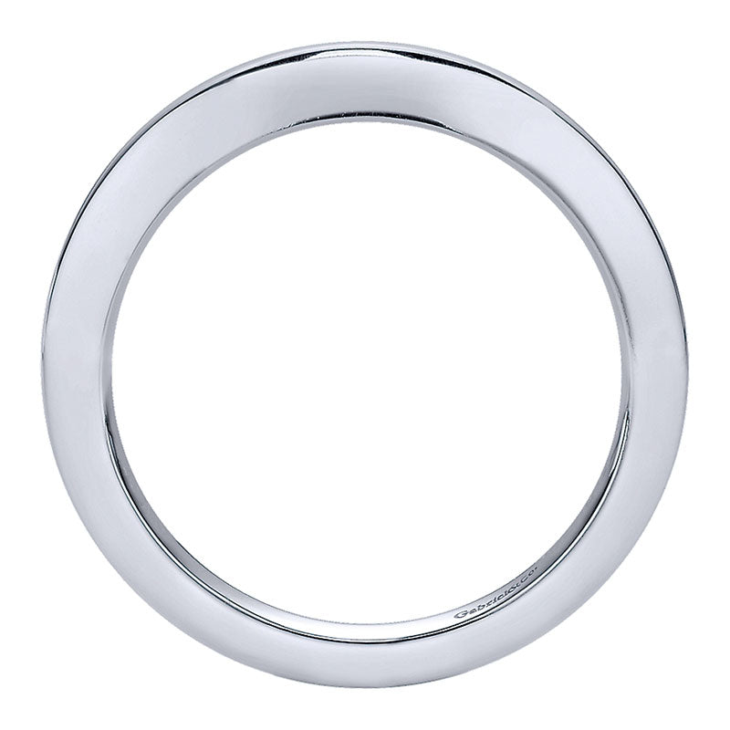 Wedding Band 14k White Gold Straight