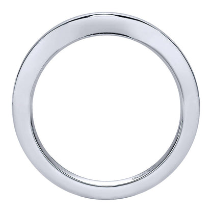 Wedding Band 14k White Gold Straight