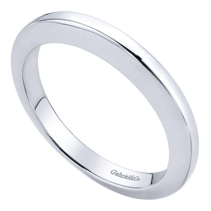 Wedding Band 14k White Gold Straight