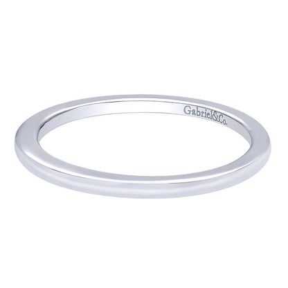 Wedding Band 14k White Gold Straight