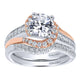 14K White/Pink Gold Diamond Bypass Two-Tone Engagement Ring ER10297T44Jj