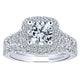 Engagement Ring 14k White/pink Gold Diamond Double Halo