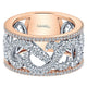 Anniversary Band 14k White/pink Gold Diamond Fancy