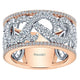 Anniversary Band 14k White/pink Gold Diamond Fancy