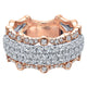 Anniversary Band 14k White/pink Gold Diamond Fancy