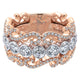 Anniversary Band 14k White/pink Gold Diamond Fancy