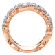 Anniversary Band 14k White/pink Gold Diamond Fancy