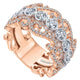 Anniversary Band 14k White/pink Gold Diamond Fancy