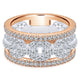 14K White/Pink Gold Diamond Fancy Two-Tone ANniversary Band AN13807T44Jj