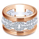 Anniversary Band 14k White/pink Gold Diamond Fancy