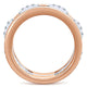 Anniversary Band 14k White/pink Gold Diamond Fancy
