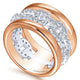 Anniversary Band 14k White/pink Gold Diamond Fancy
