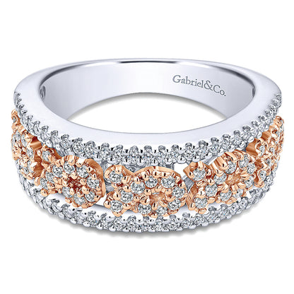 Ladies' Ring 14k White/pink Gold Care Collection Fashion