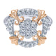 Ladies' Ring 14k White/pink Gold Lusso Diamond Fashion