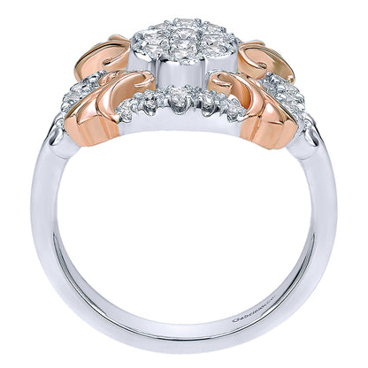 Ladies' Ring 14k White/pink Gold Lusso Diamond Fashion