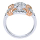 Ladies' Ring 14k White/pink Gold Lusso Diamond Fashion