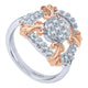 Ladies' Ring 14k White/pink Gold Lusso Diamond Fashion