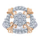 Ladies' Ring 14k White/pink Gold Lusso Diamond Fashion