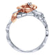 Ladies' Ring 14k White/pink Gold Floral Fashion