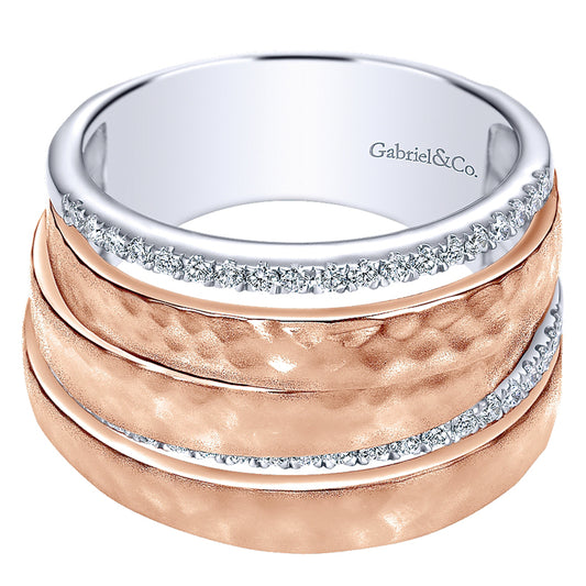 Ladies' Ring 14k White/pink Gold Souviens Fashion