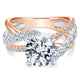 14K White/Pink Gold Diamond Free Form Two-Tone Engagement Ring ER12337R6T44Jj