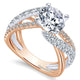 14K White/Pink Gold Diamond Free Form Two-Tone Engagement Ring ER12337R6T44Jj